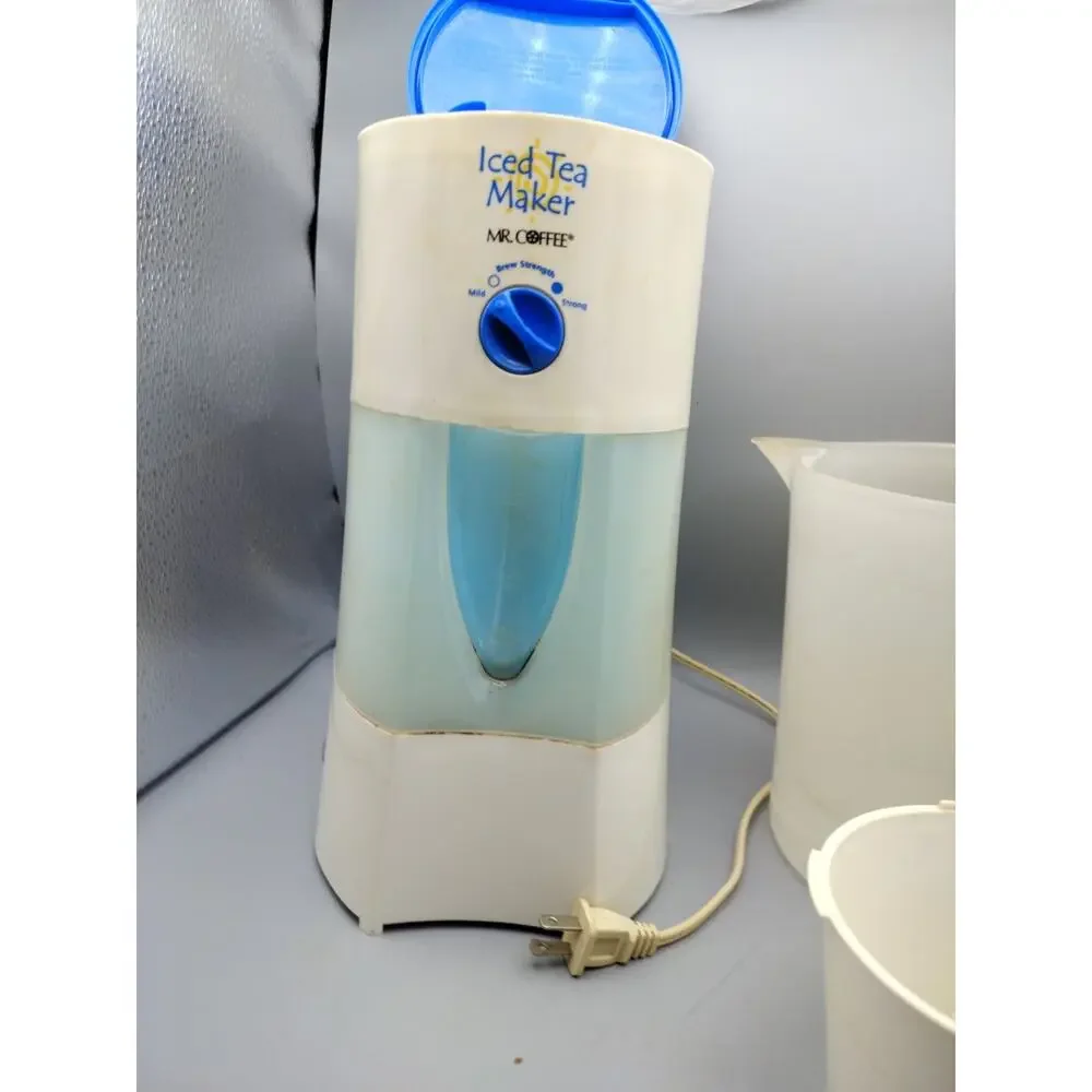 Mr. Coffee Iced Tea Maker 3 Quart Model TM70 Blue with Pitcher Tested & Working